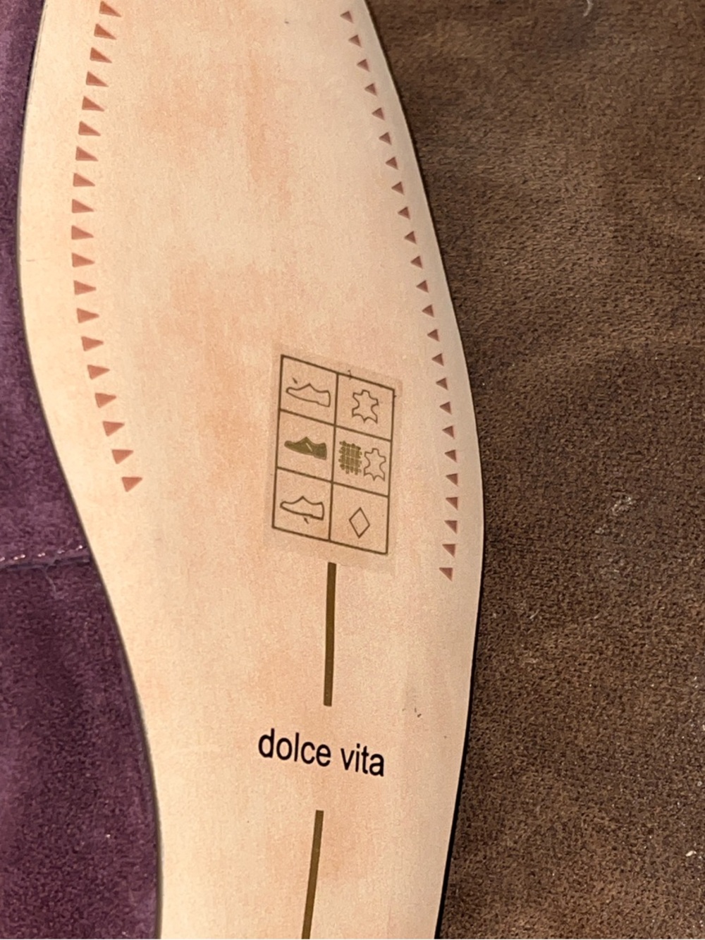 DV by Dolce Vita Dark Brown Suede Mary Jane Flats with Gold Buckle - Picture 4 of 4